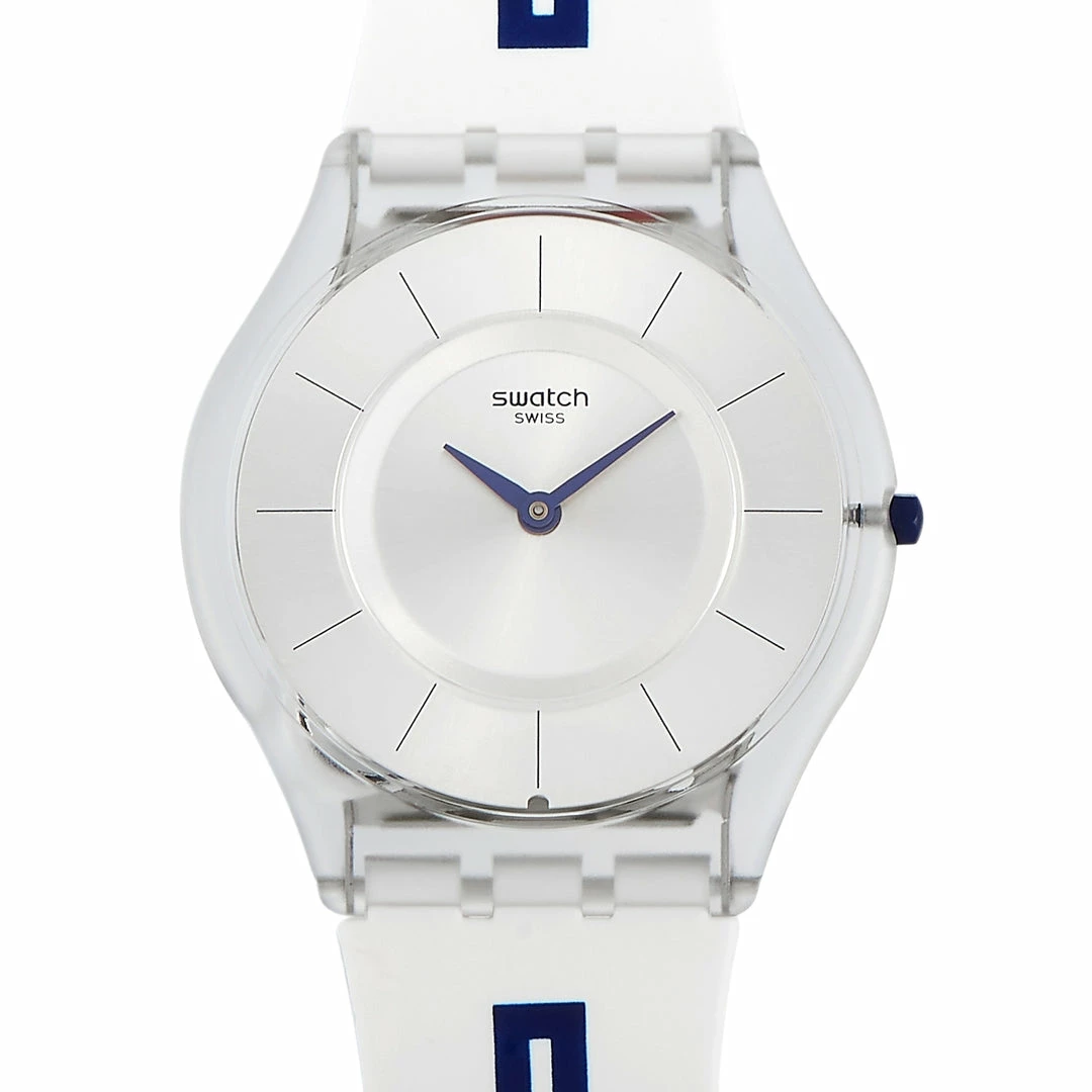 men Swatch Mediolino 34 mm Silver Dial Watch SFE112