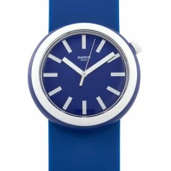 men Swatch Navypop Blue Unisex Watch PNN103