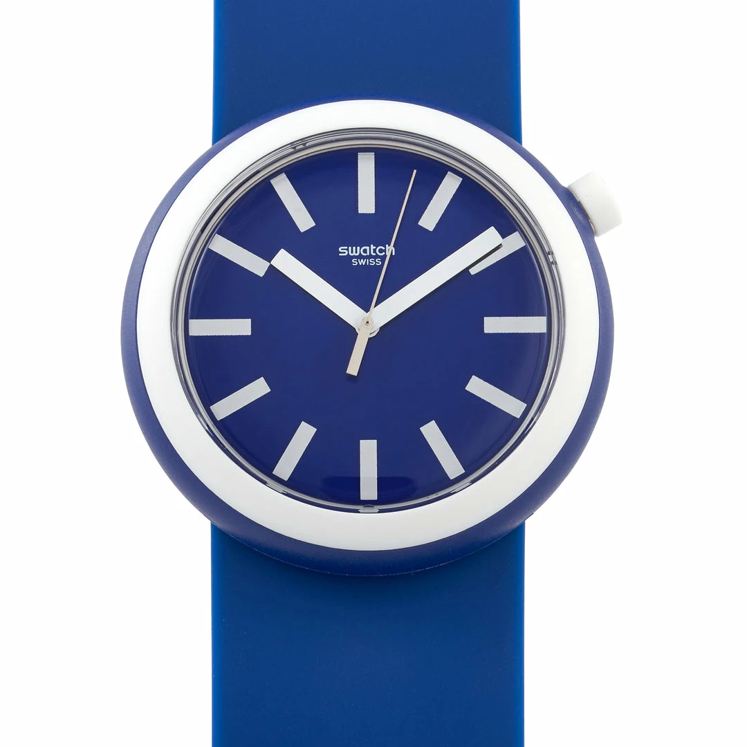 men Swatch Navypop Blue Unisex Watch PNN103
