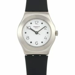 women Swatch Irony Soblack White Dial Ladies' Watch YSS315