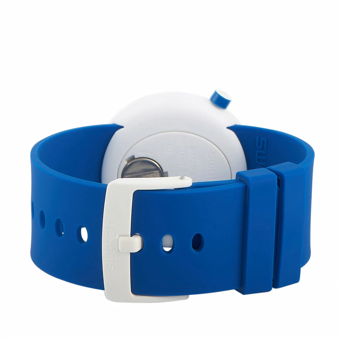 men Swatch Popiness 45mm Blue Quartz Watch PNW103 - Image 3