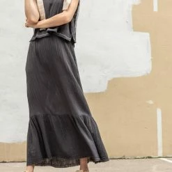 Lilla P women Pull On Peplum Skirt in Dolphin