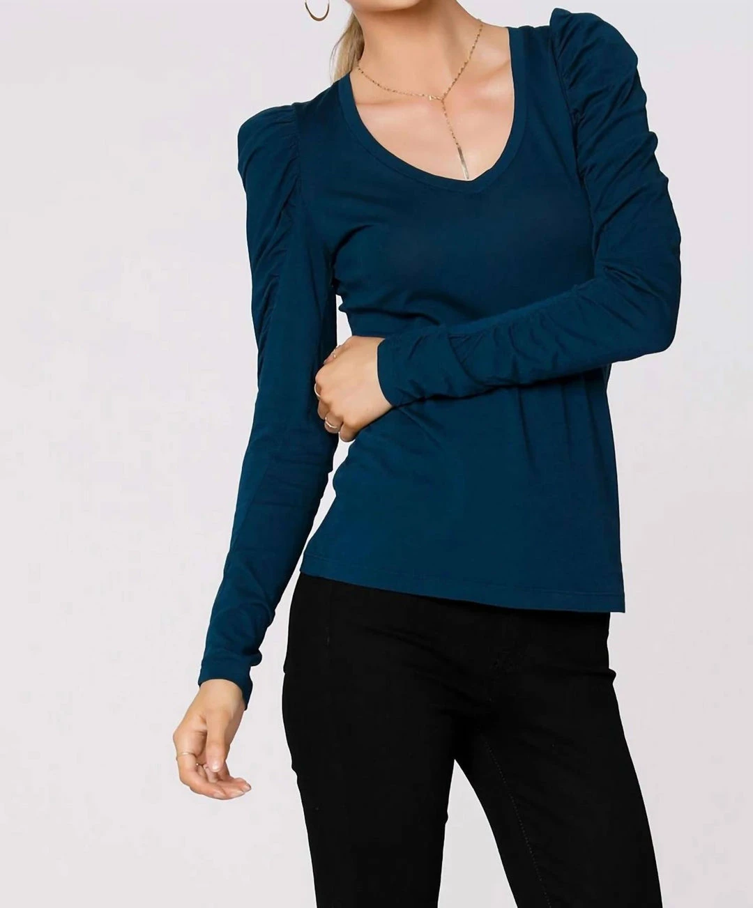 Bobi women Gina Top In Dark Teal