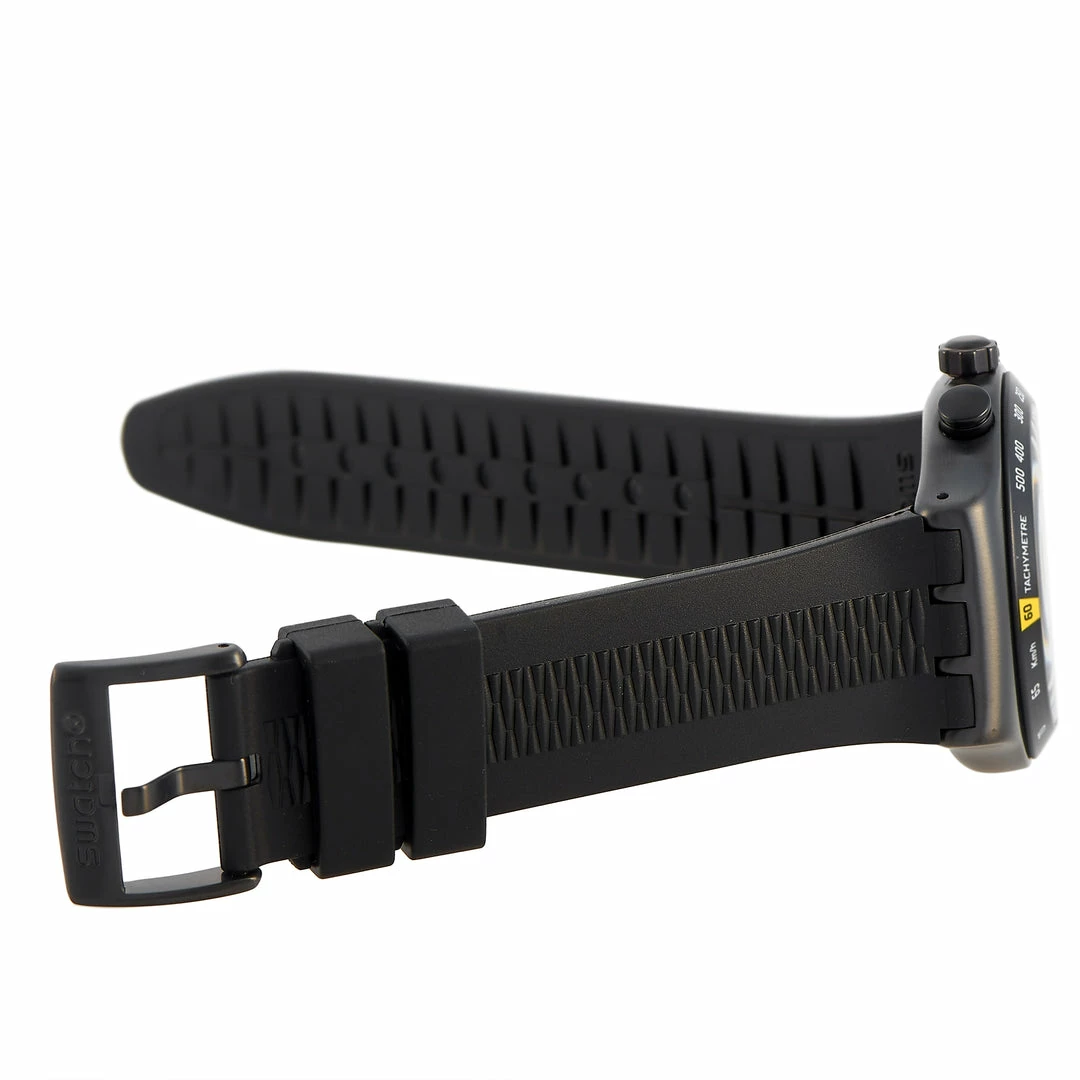 men Swatch Chrononero 43 mm Black Stainless Steel Watch YVB405 - Image 3