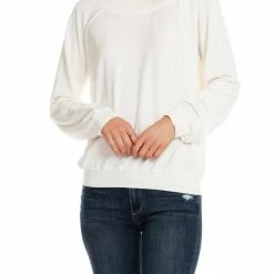 Bobi women Boatneck Raglan Top in Cream