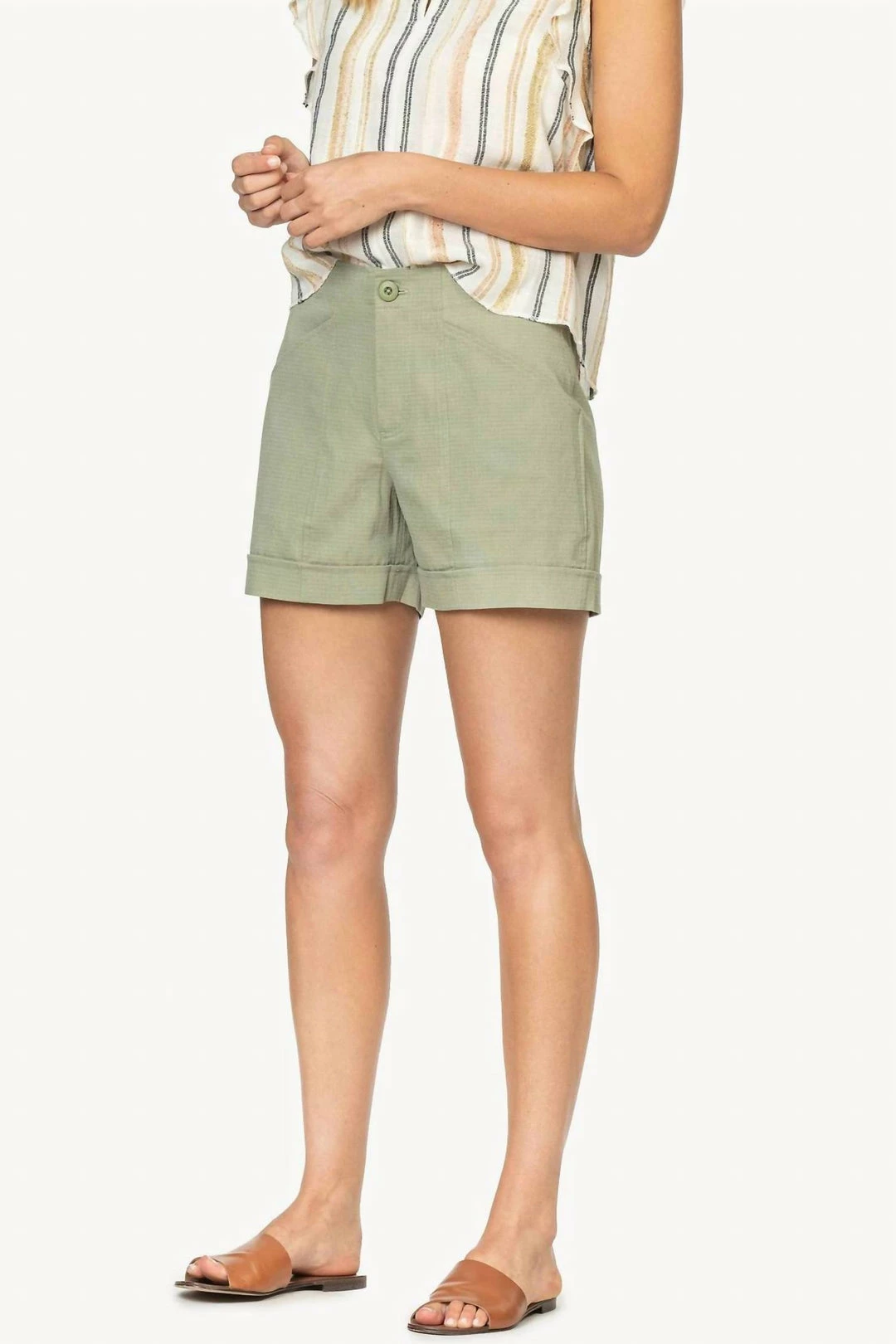 Lilla P women Ripstop Shorts in Cilantro