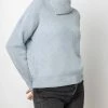 Lilla P women Folded Collar Pullover Sweater in Ice