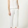 Lilla P women Button Front Pant in White