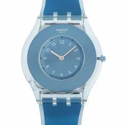 men Swatch Dive In Blue Silicone Unisex Watch SFS103