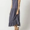 Lilla P women Midi Tiered Dress in Neptune
