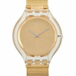 women Swatch Skinmajdou 40 mm Plastic and Milanese Stainless Steel Watch SVUK101M