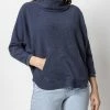 Lilla P women Easy Turtleneck Top in Navy