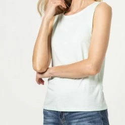 Lilla P women Boatneck Shell Top in Aquamarine