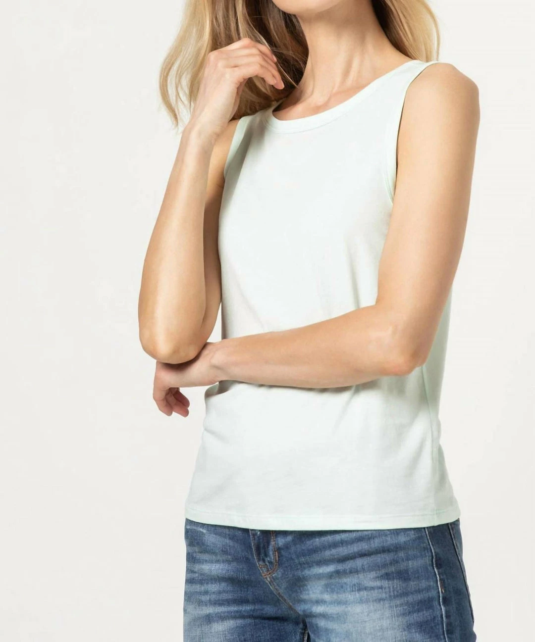 Lilla P women Boatneck Shell Top in Aquamarine