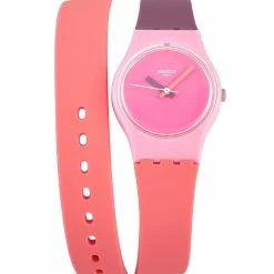 women Swatch Fun In Pink 25mm Wrap Strap Ladies' Watch LP137