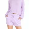 Bobi women Drawcord Waist Short in Lavender