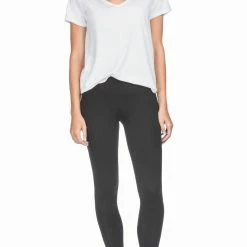 Lilla P women Stretch Back Seam Legging in Black