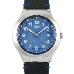 men Swatch Cotes Blue 42.7mm Watch YWS438