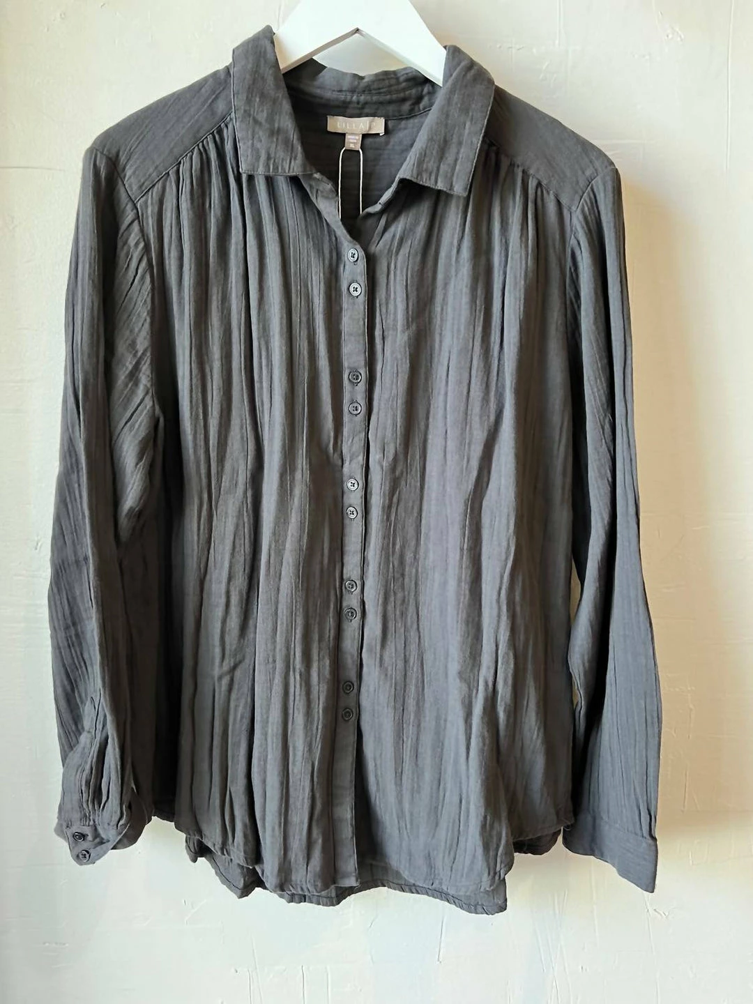 Lilla P women Long Sleeve Button Down in Dolphin