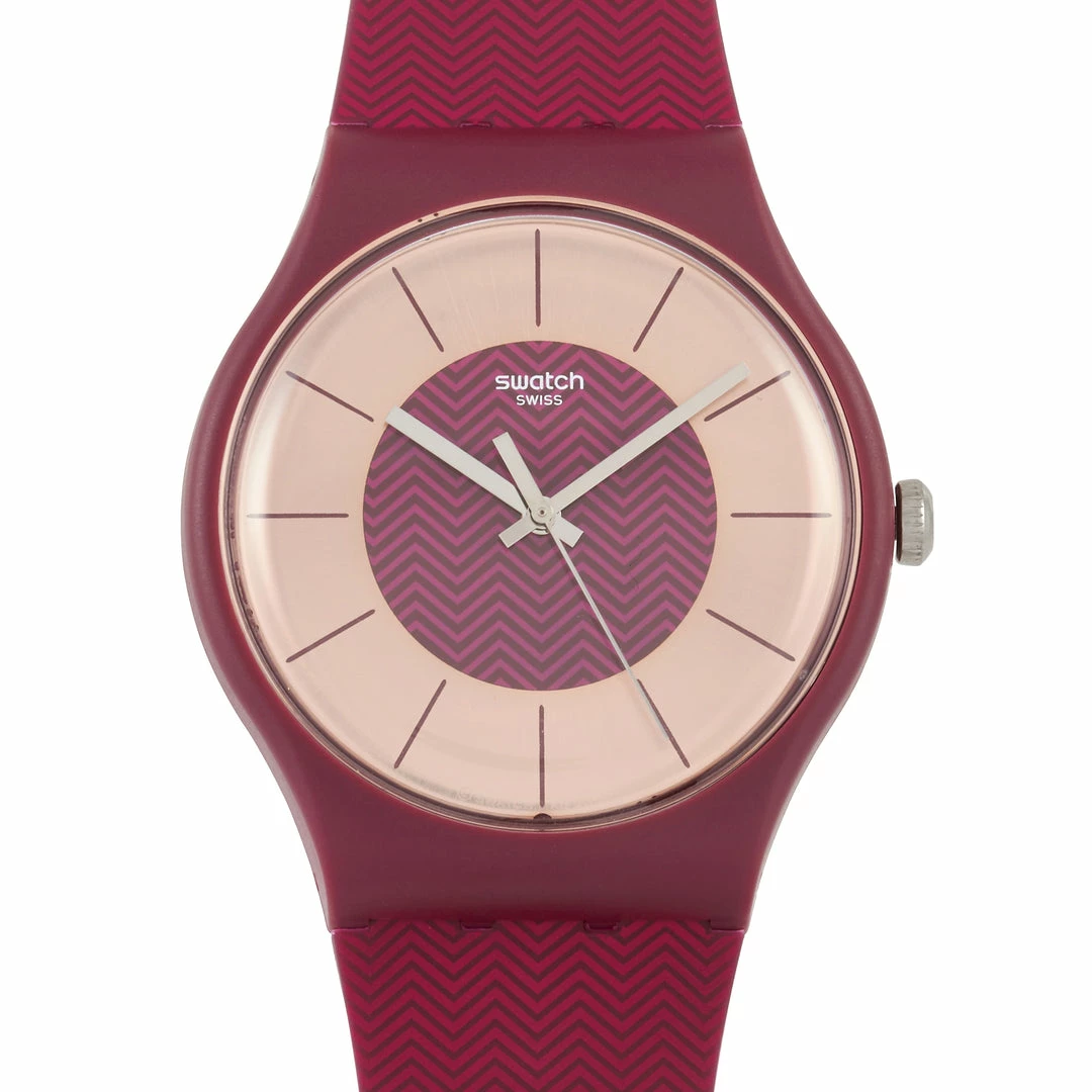 men Swatch Bord D'Eau Red Unisex Quartz Watch SUOR110