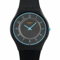 men Swatch Skin Troposphere Black 34mm Watch SFB147