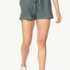 Lilla P women Waffle Weave Drawstring Shorts in Graystone