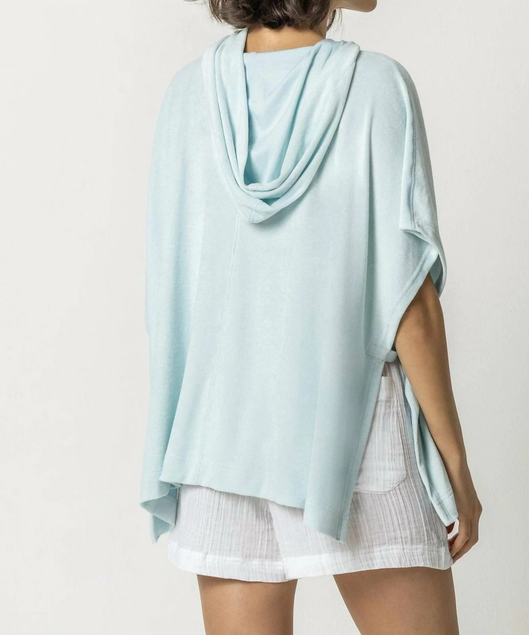 Lilla P women Hooded Poncho in Spa - Image 2