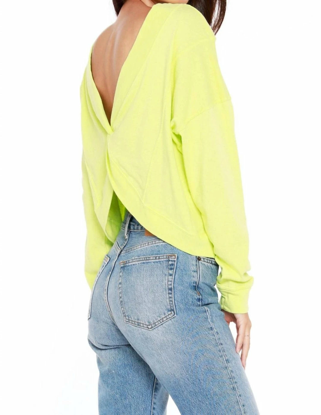 Bobi women Sustainable Reversible Twist Top in Zest