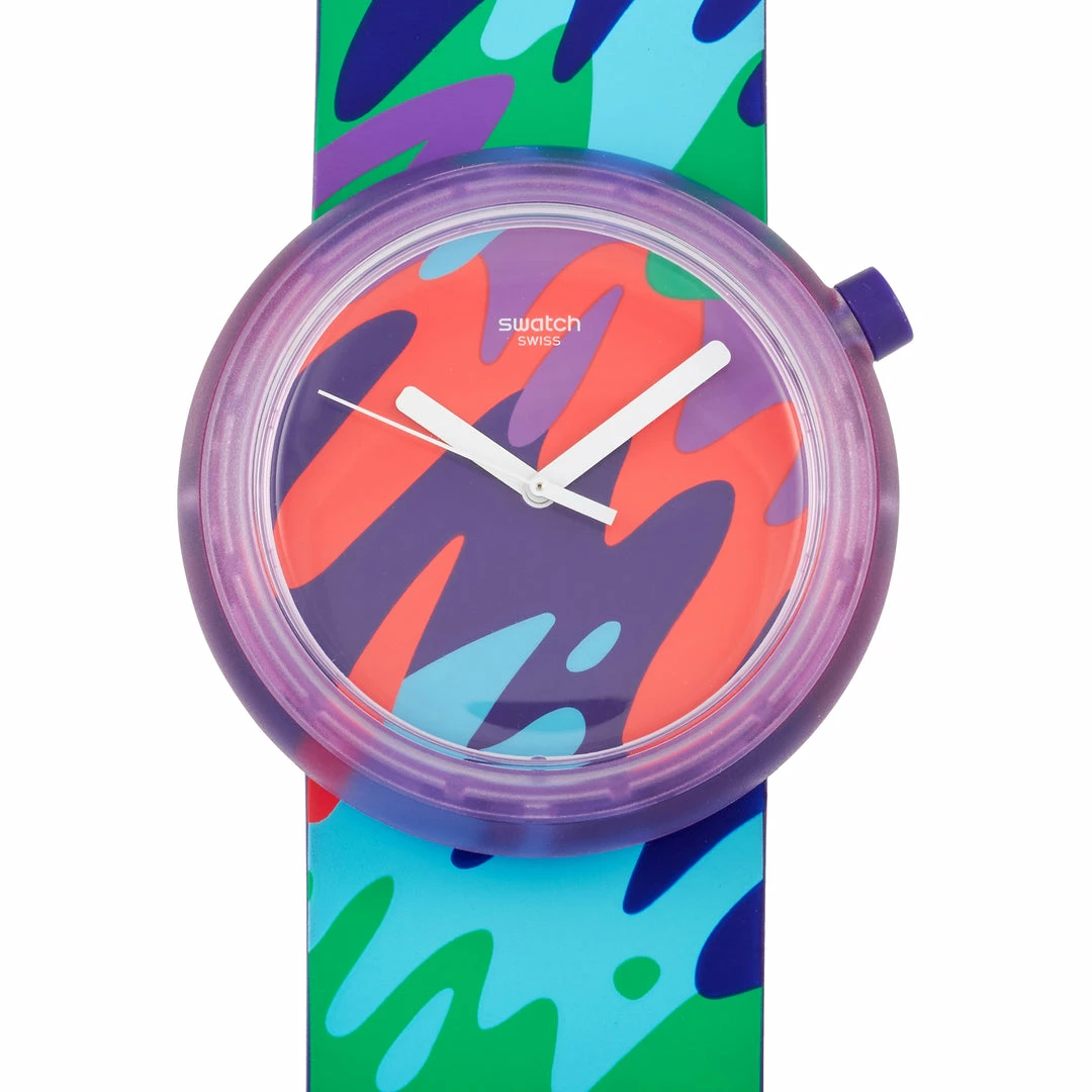 men Swatch Popthusiasm Multicolored Unisex Watch PNP101