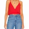 Bobi women Surplice Cami in Red