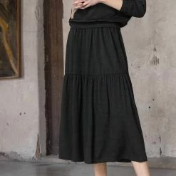 Lilla P women Peplum Skirt In Licorice