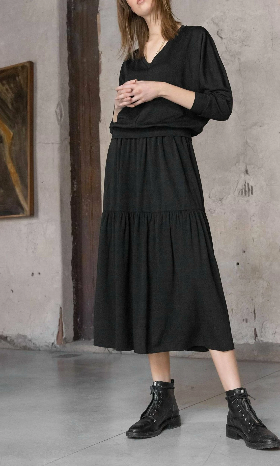 Lilla P women Peplum Skirt In Licorice