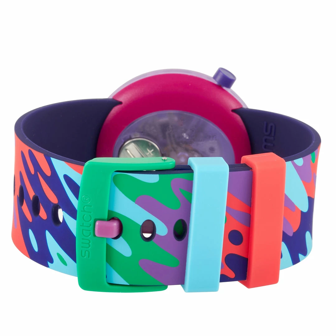 men Swatch Popthusiasm Multicolored Unisex Watch PNP101 - Image 3