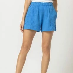 Lilla P women Double Gauze Shorts in Tide