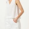 Lilla P women Sleeveless Top in White