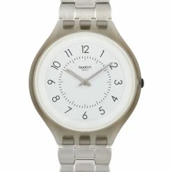 men Swatch Big SkinstepsSilver Grey Unisex Watch SVUM101G