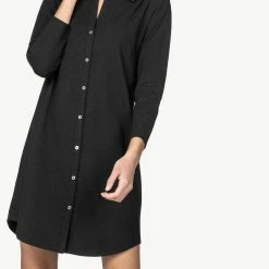 Lilla P women Shirt Dress in Black