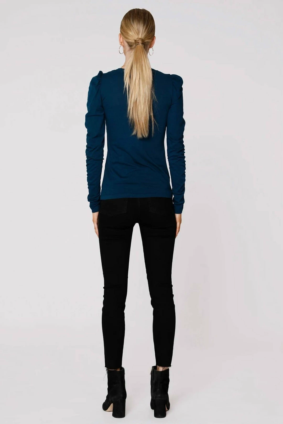 Bobi women Gina Top In Dark Teal - Image 2