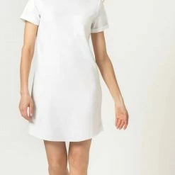 Lilla P women Tee Shirt Dress With Pocket in White