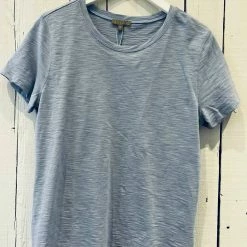 Lilla P women Short Sleeve Back Seam Tee in Cornflower