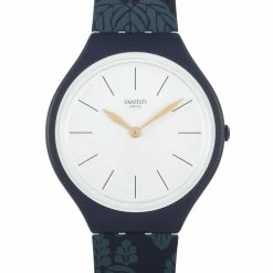 women Swatch Skinwall White & Blue Ladies' Watch SVON102