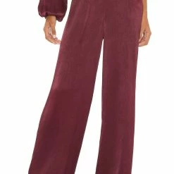 Bobi women Wide Leg Pant in Wine