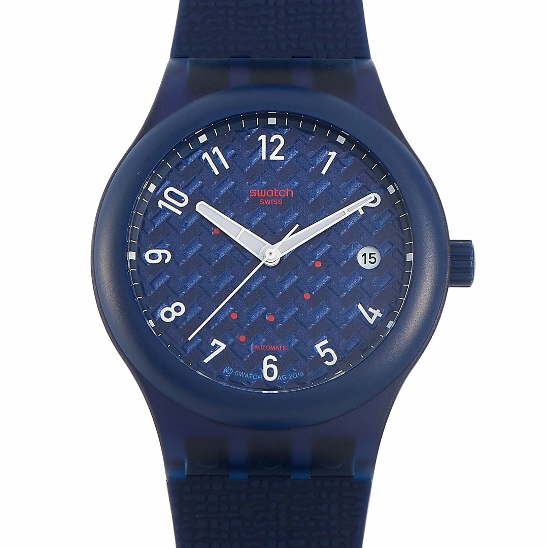 men Swatch Sistem Noite Blue Dial 42 mm Watch SUTN405