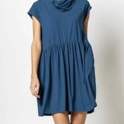 Lilla P women Cowl Neck Dress in Navy