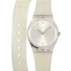 women Swatch Silver Glistar Wrap Strap Ladies' Watch LK343