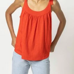 Lilla P women Swingy Tie Top in Cherry Red