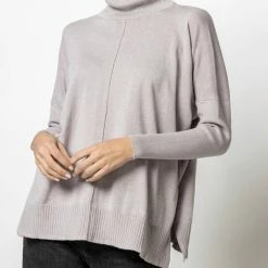 Lilla P women Oversized Turtleneck Sweater in Husk